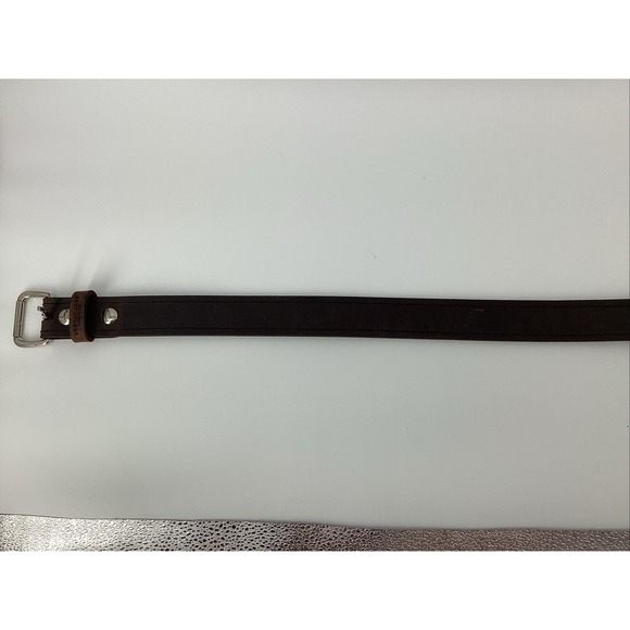 Versacarry Belt Size 36 Brown Leather Silver Toned Buckle Duty Belt Made in USA - Picture 6 of 6